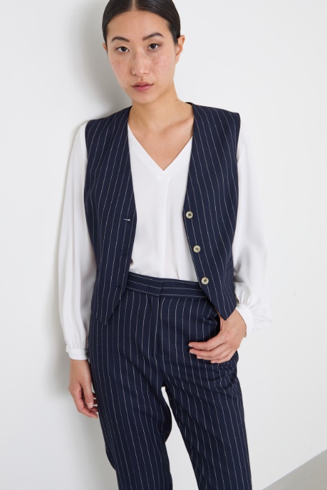 Gilet in tela e twill Intrend