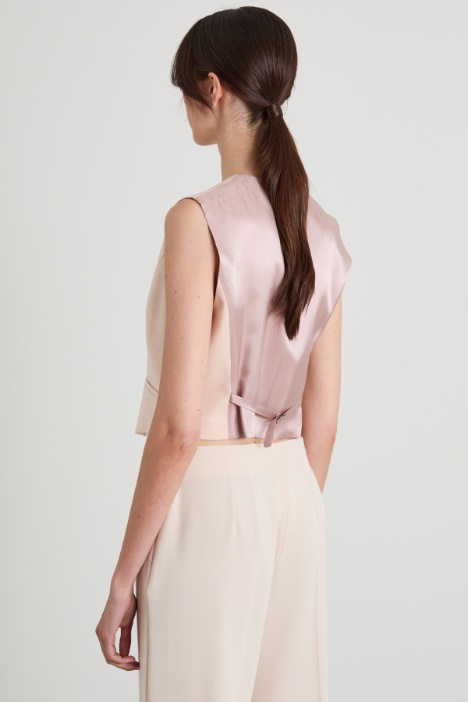 Gilet in tela e twill