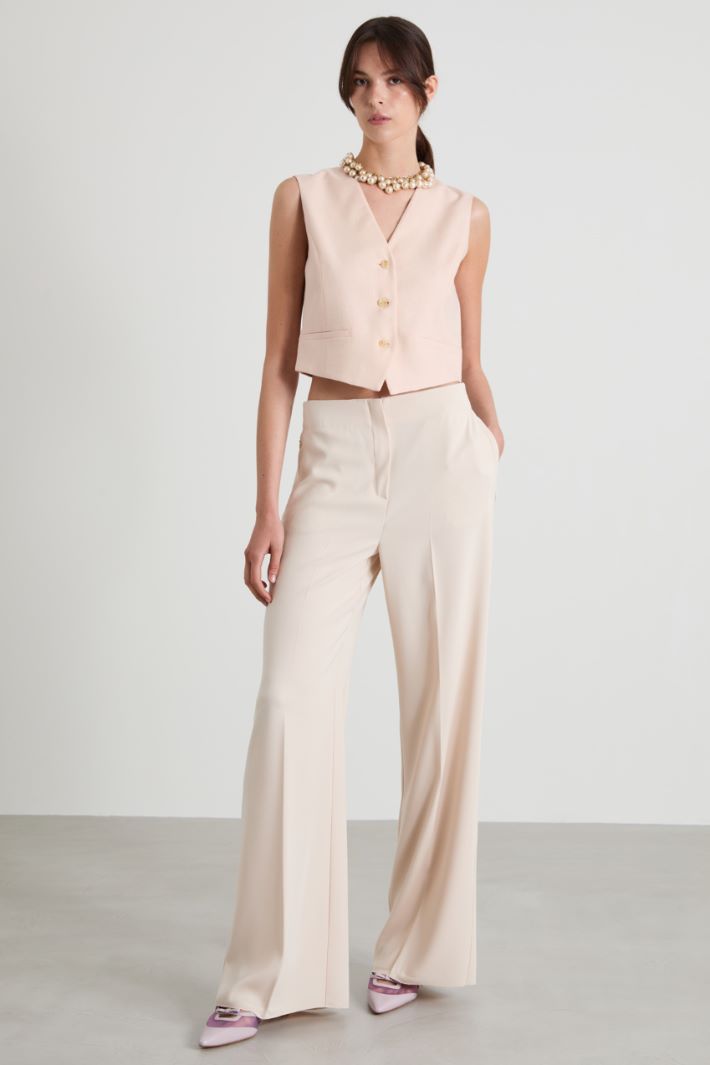 Gilet in tela e twill