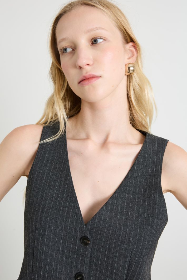 Pinstriped short gilet Intrend - 3