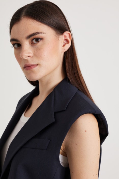 Gilet in tela di lana