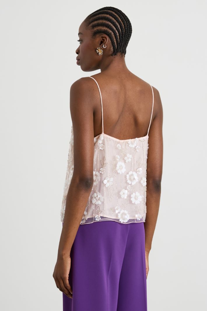 Embroidered tulle top Intrend - 2