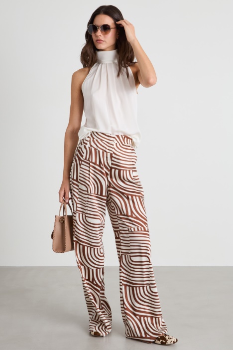 Silk halter neck top Intrend