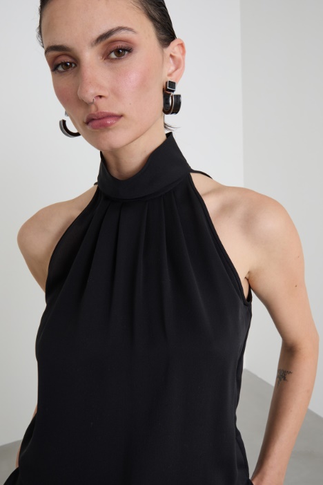 Top all'americana in seta