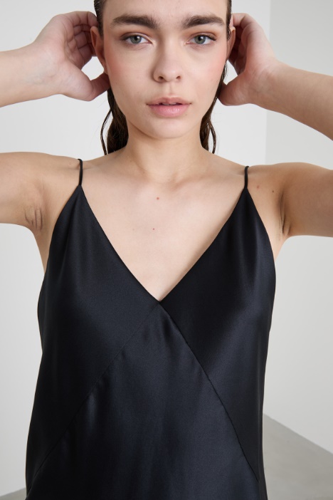 Top sottoveste in raso