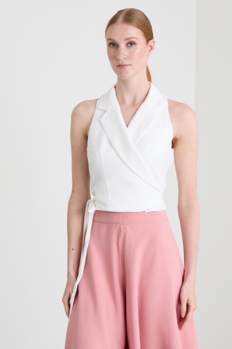 Gilet corto incrociato