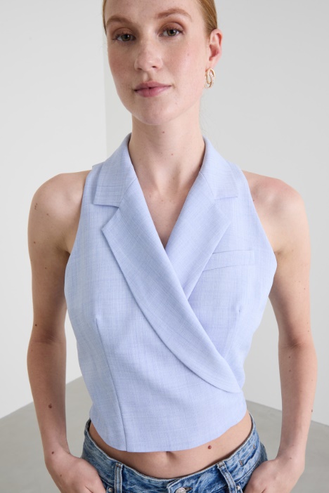 Gilet corto incrociato