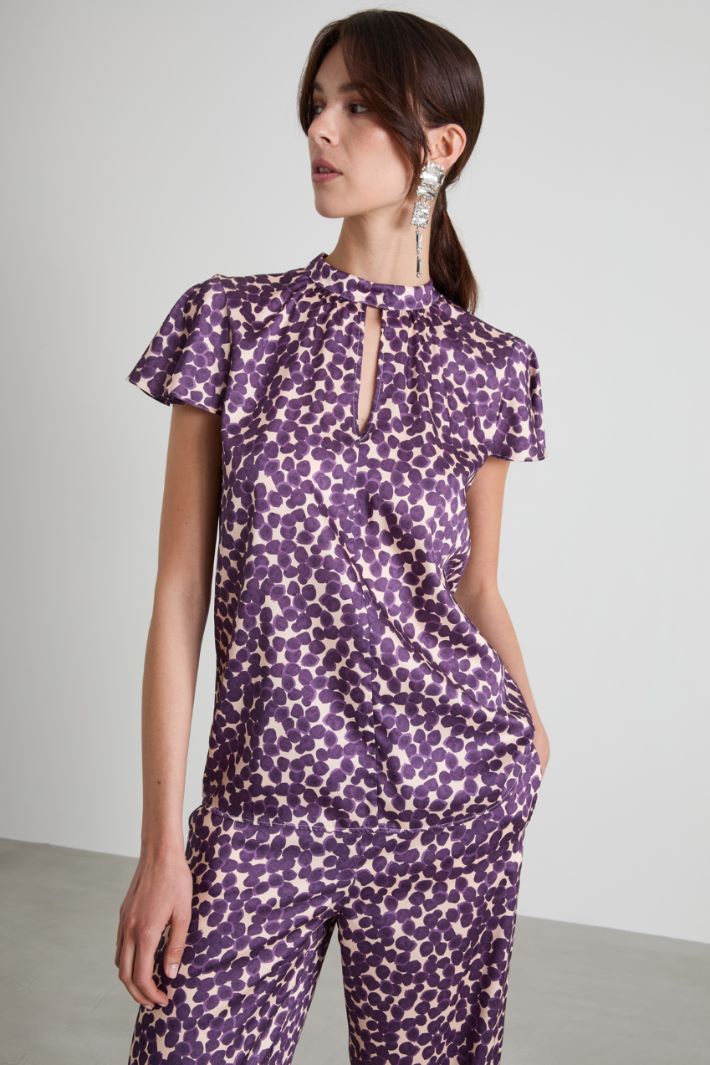Patterned twill blouse Intrend - 3