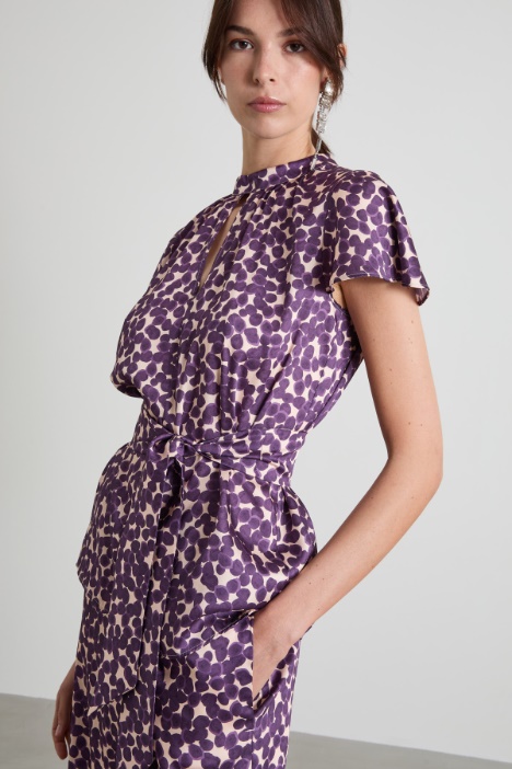 Blusa in twill a fantasia