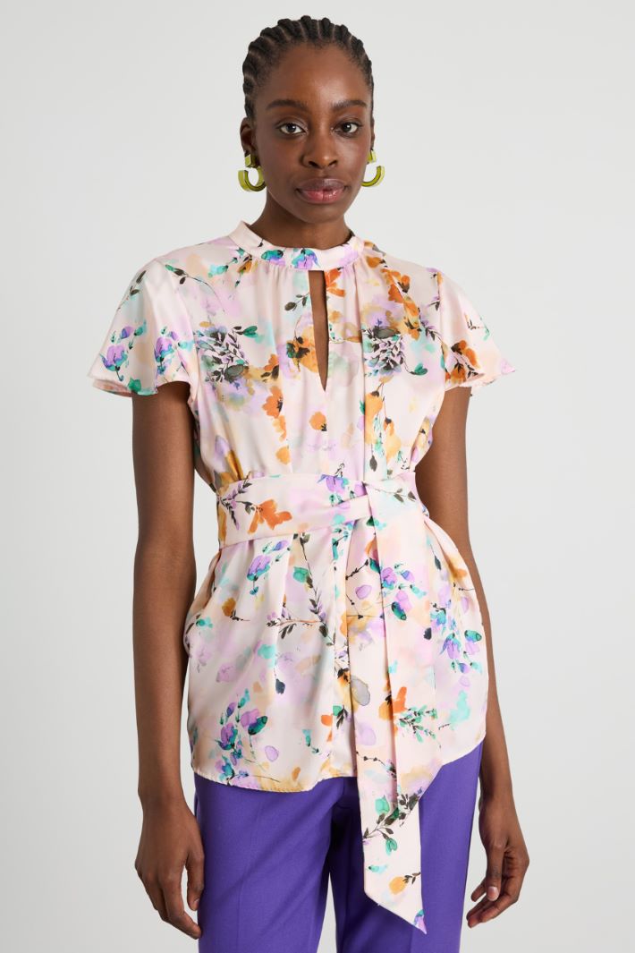 Patterned twill blouse Intrend