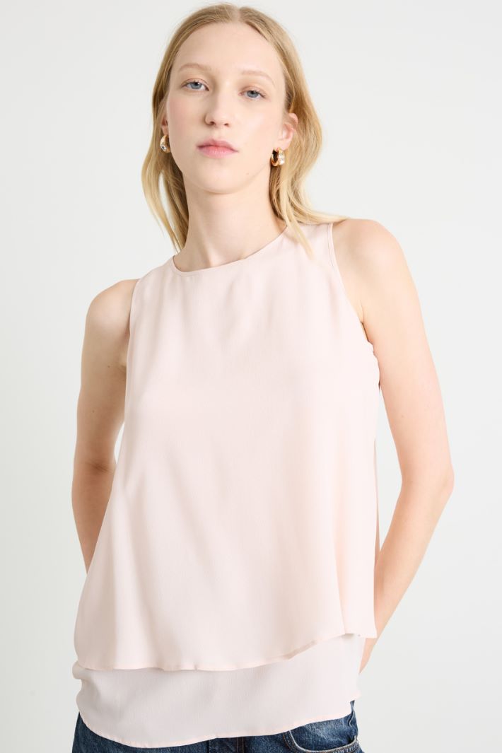 Crepe de chine top Intrend