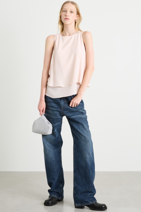 Crepe de chine top Intrend