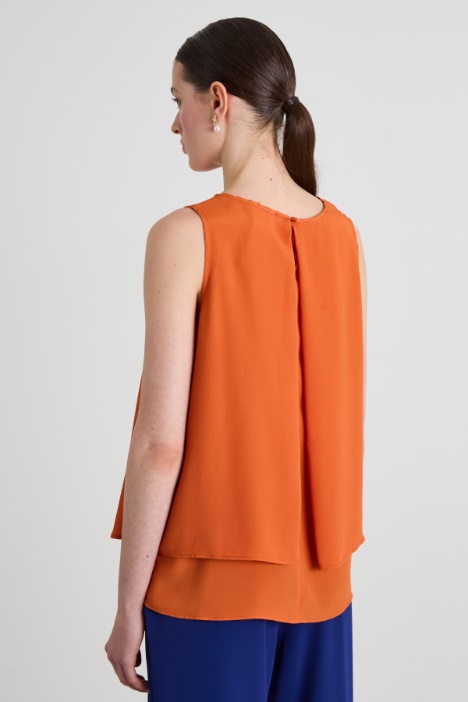 Top in crépe de chine