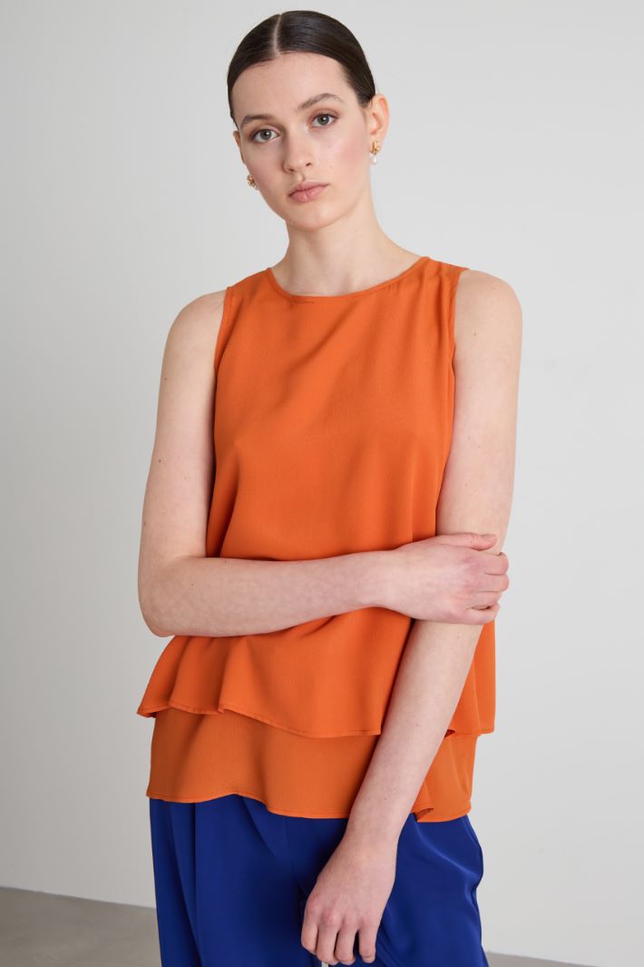 Crepe de chine top Intrend