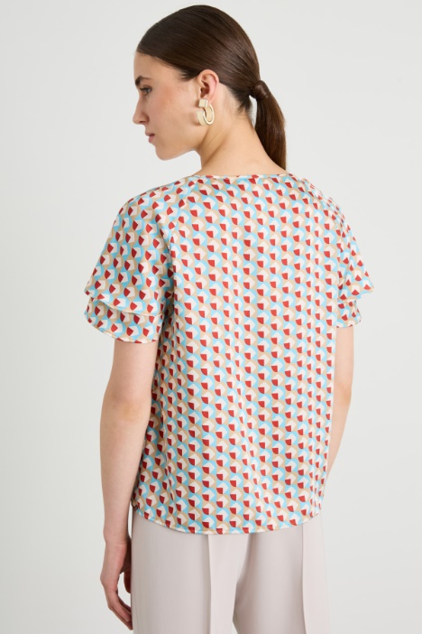 Blusa de sarga estampada