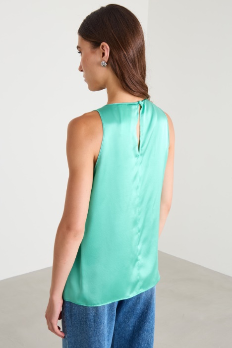 Top in raso di seta