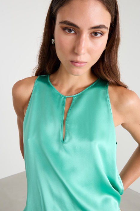 Top in raso di seta