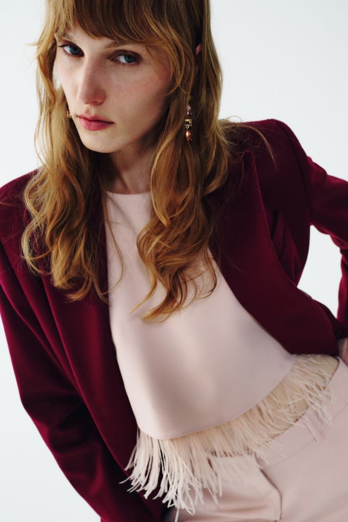 Feather -embellished top Intrend - 6