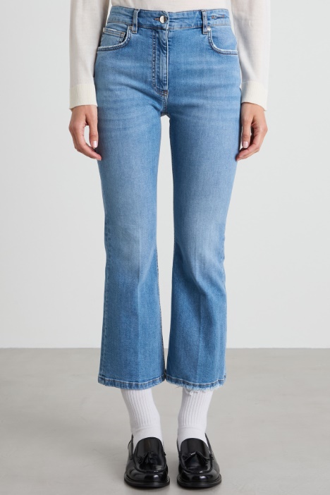 Jeans flare cropped
