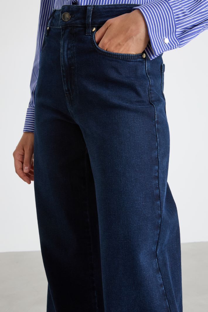 Wide-leg denim trousers Intrend - 3