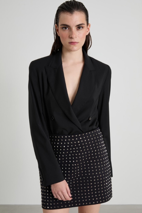 Boxy bodysuit in wool Intrend