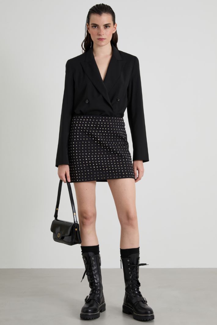 Boxy bodysuit in wool Intrend - 3