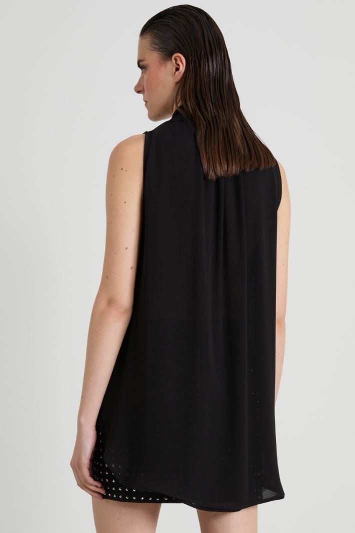 Silk blouse with scarf Intrend - 2