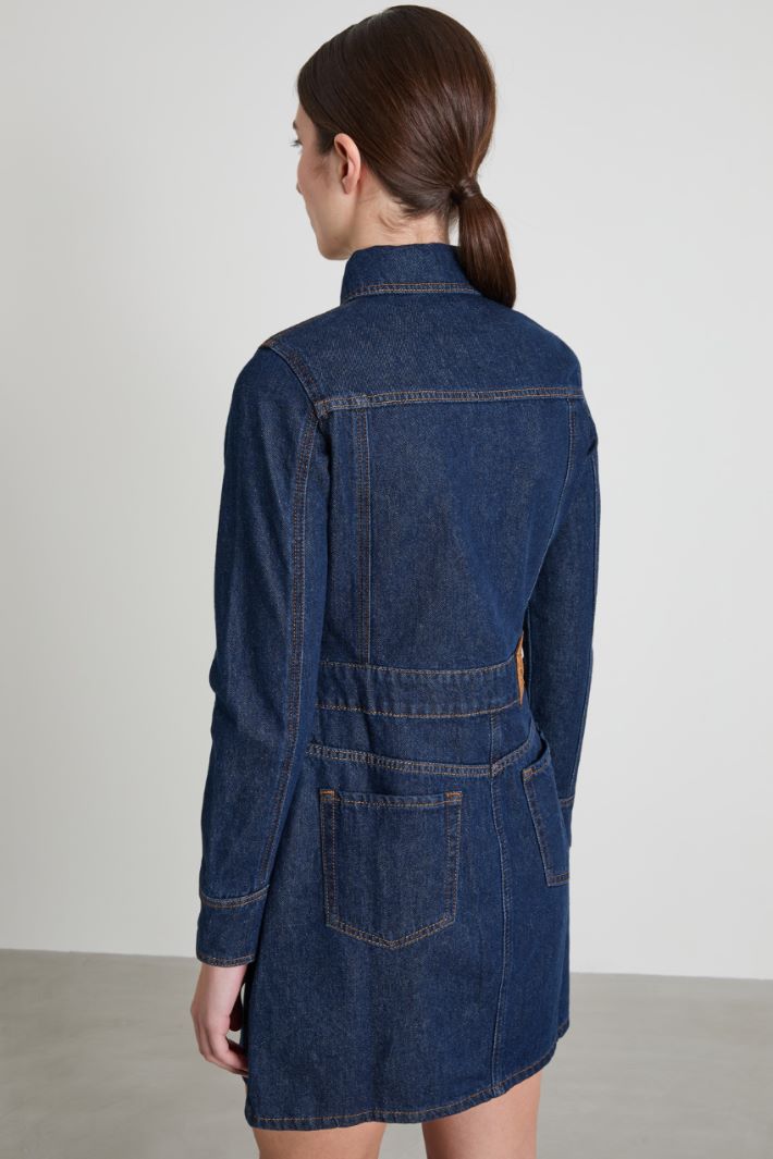 Denim shirt dress Intrend - 3