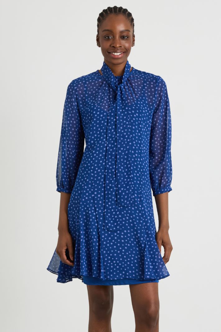 Polka dot georgette dress Intrend - 2