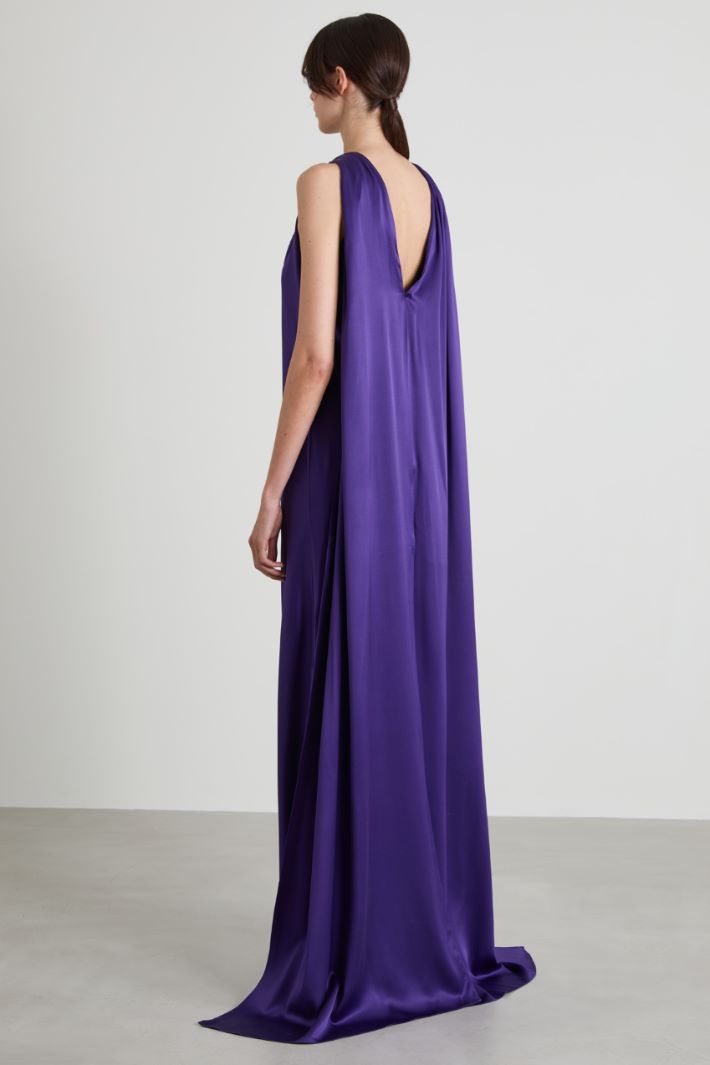Long silk-satin dress Intrend - 3