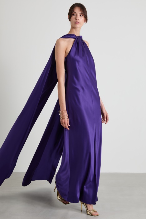 Long silk-satin dress Intrend