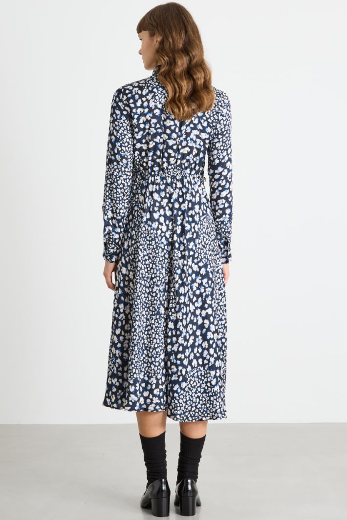 Twill shirt dress with sash Intrend - 4