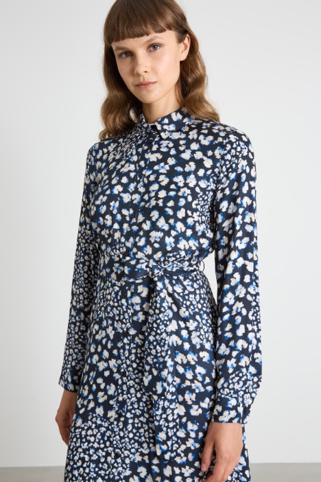 Chemisier in twill con fusciacca