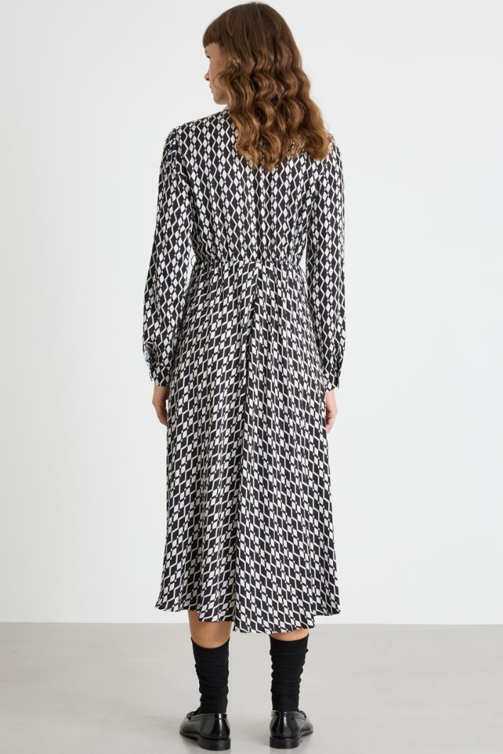 Twill shirt dress with sash Intrend - 4