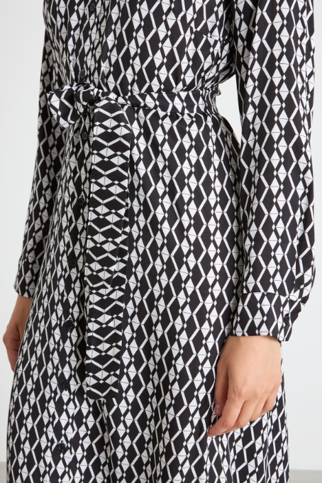 Chemisier in twill con fusciacca