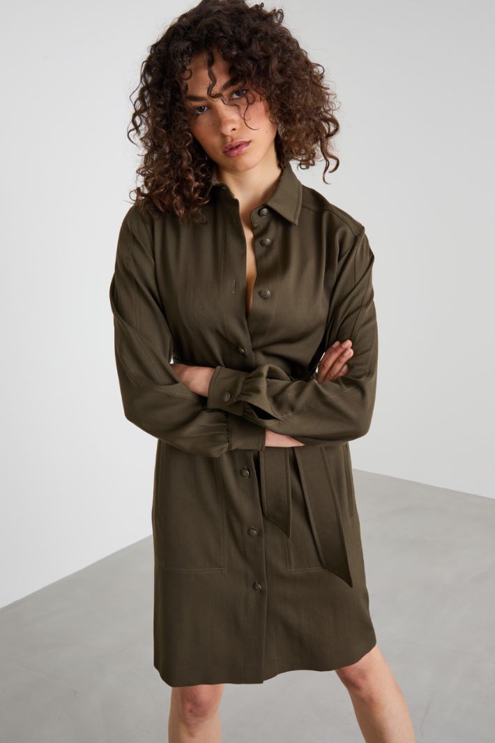 Wool shirt dress Intrend - 2
