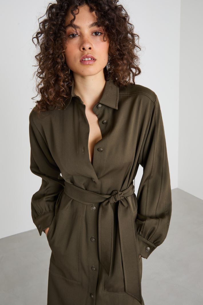 Wool shirt dress Intrend - 4