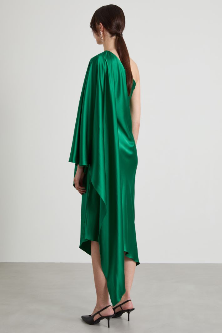 One-shoulder silk dress Intrend - 3