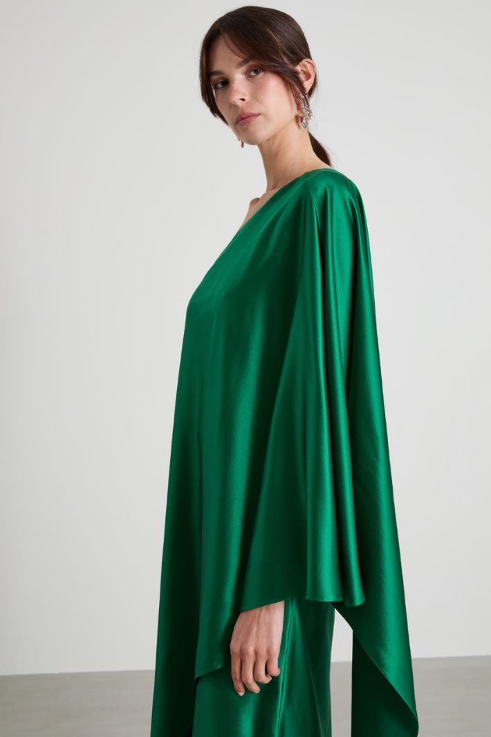 One-shoulder silk dress Intrend - 4