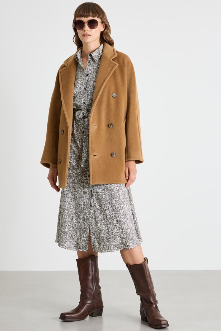 Twill shirt dress with sash Intrend