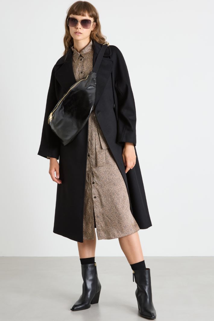 Twill shirt dress with sash Intrend