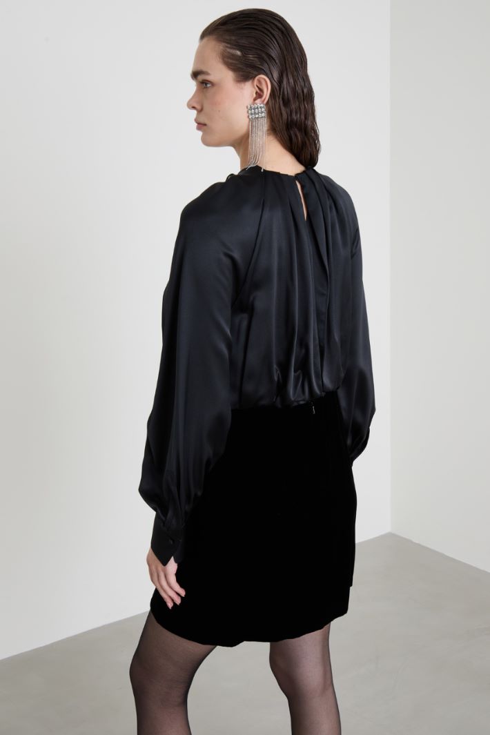 Velvet and satin dress Intrend - 3