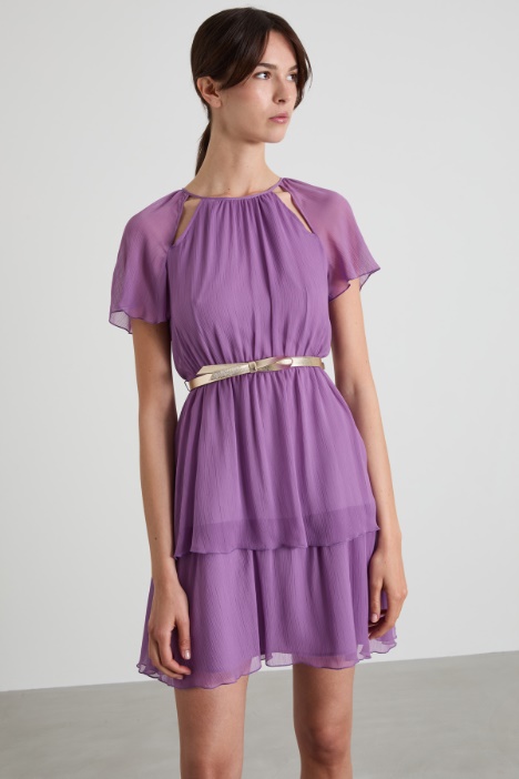 Abito corto in creponne