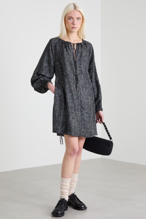 Short printed twill dress Intrend