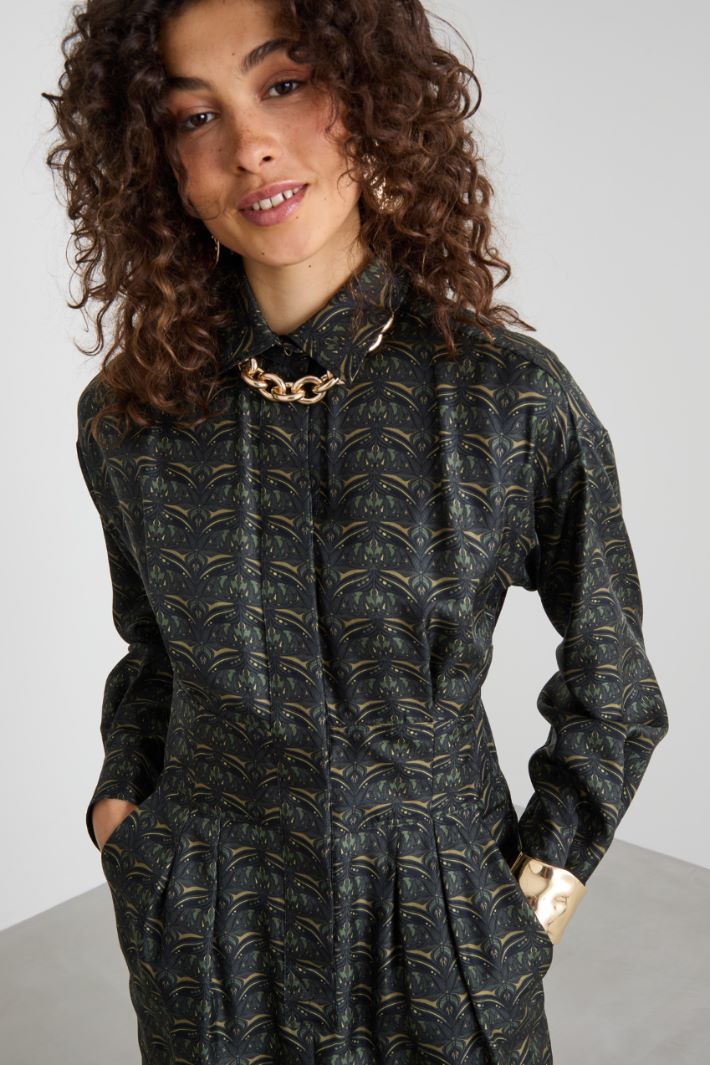 Silk shirt dress Intrend - 4