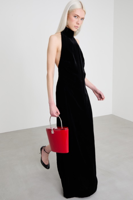 Abito lungo in velluto