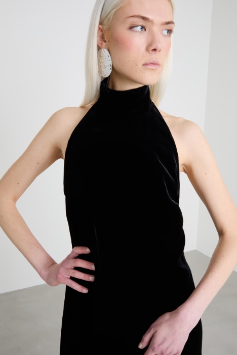 Abito lungo in velluto