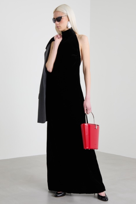 Long velvet dress Intrend