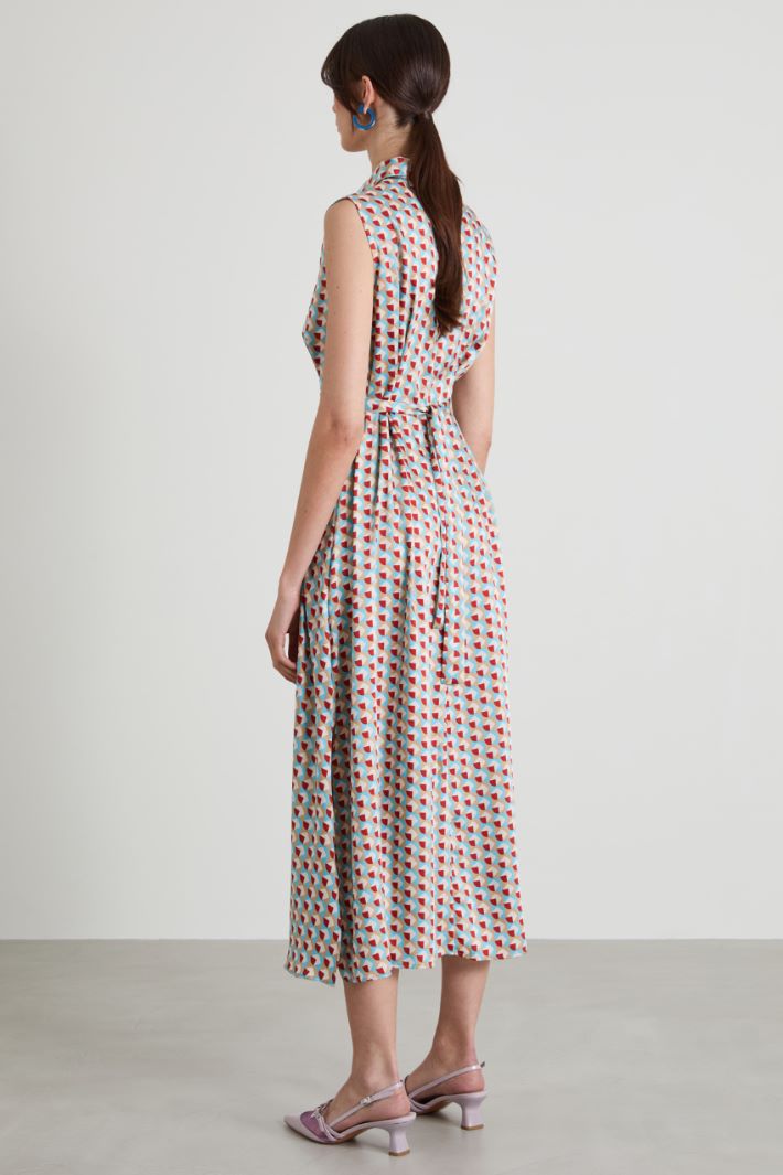 Patterned twill shirt dress Intrend - 3