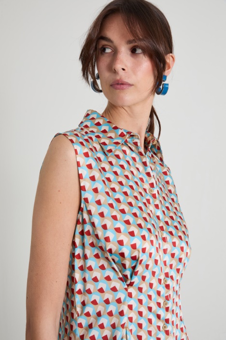 Chemisier in twill a fantasia